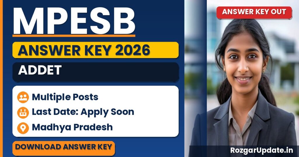 MPESB ADDET Answer Key 2026 Out - banner image