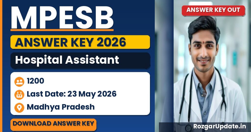 MPESB Hospital Assistant Answer Key 2026 - banner image