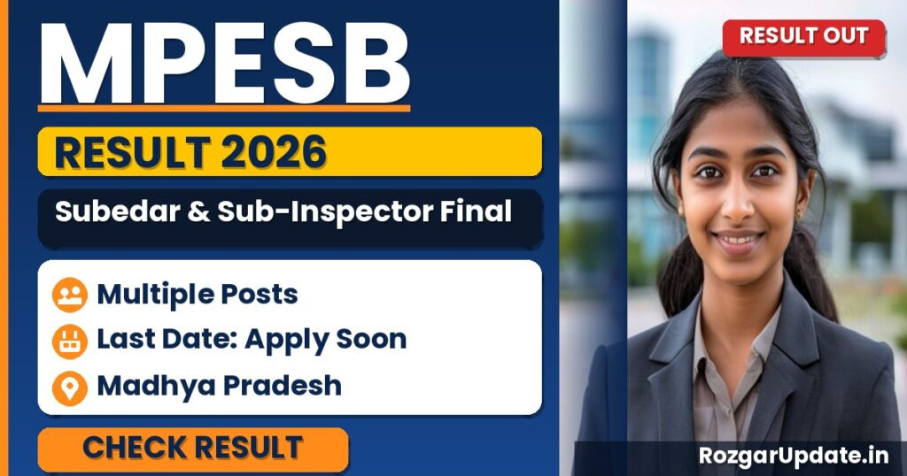 MPESB Subedar & Sub-Inspector Final Result 2026 Out, Check at esb.mp.gov.in - banner image