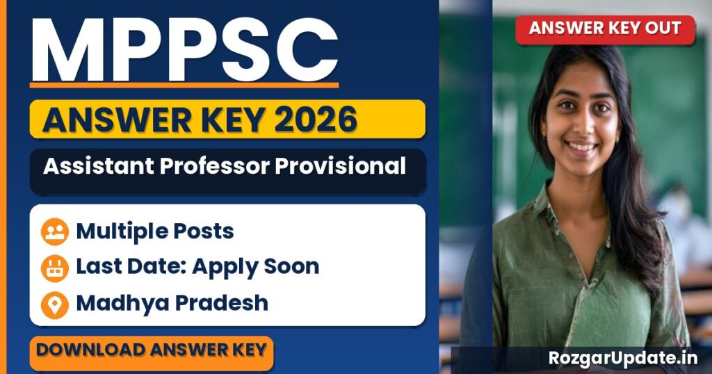 MPPSC Assistant Professor Provisional Answer Key 2026 Out - banner image