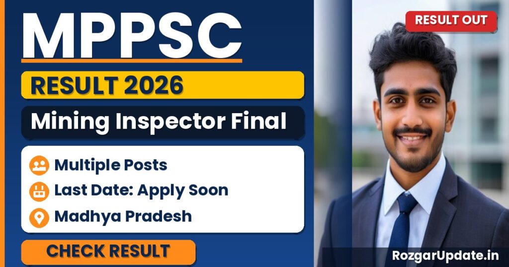 MPPSC Mining Inspector Final Result 2026 - banner image