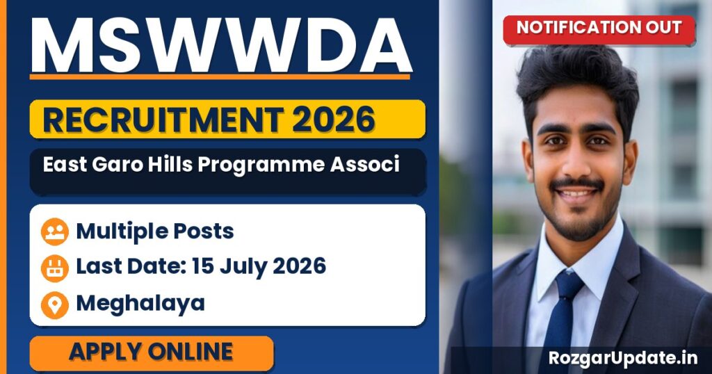 MSWWDA East Garo Hills Programme Associate Recruitment 2026 - banner image