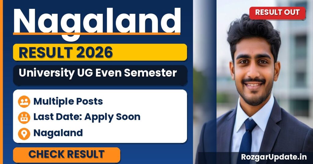 Nagaland University UG Even Semester Result 2026 Out - banner image