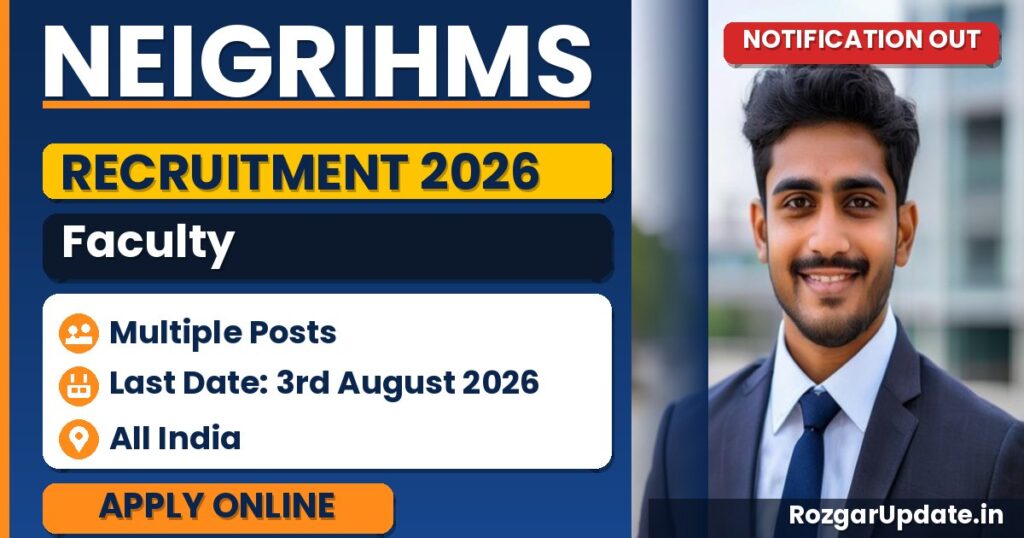 NEIGRIHMS Faculty Recruitment 2026 - banner image