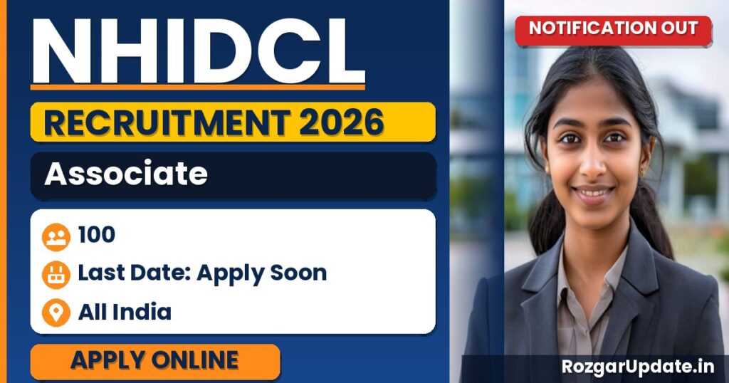 NHIDCL Associate Recruitment 2026: Apply Online for 100 Posts Under State Specific Graduate Scheme (SSGS) - banner image