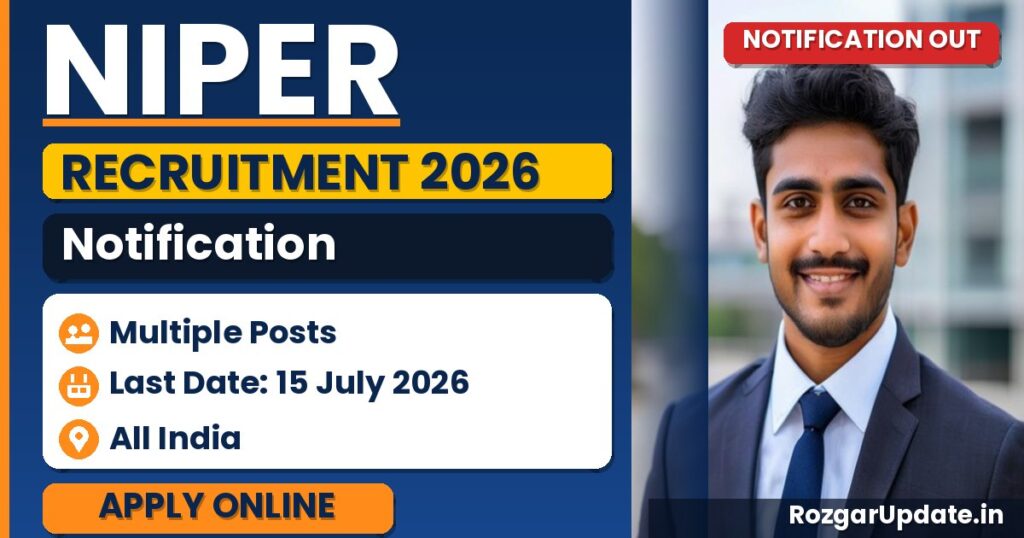 NIPER Recruitment 2026 - banner image