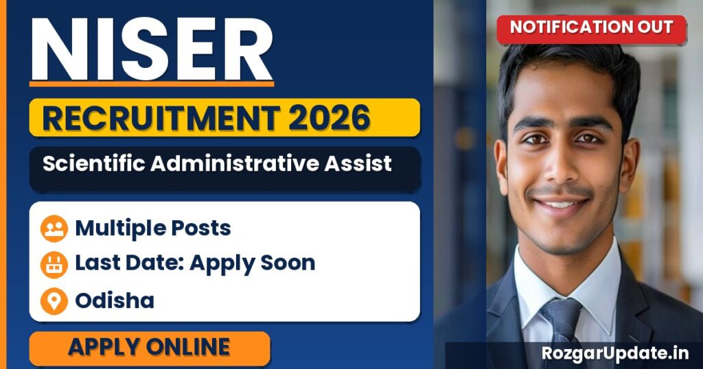 NISER Scientific Administrative Assistant Recruitment 2026 - banner image