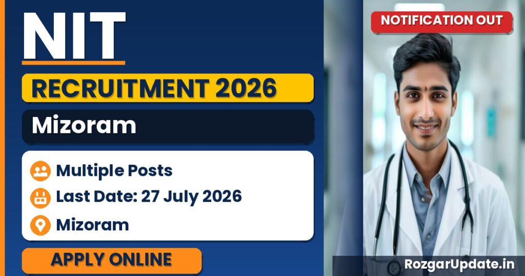 NIT Mizoram Recruitment 2026 - banner image