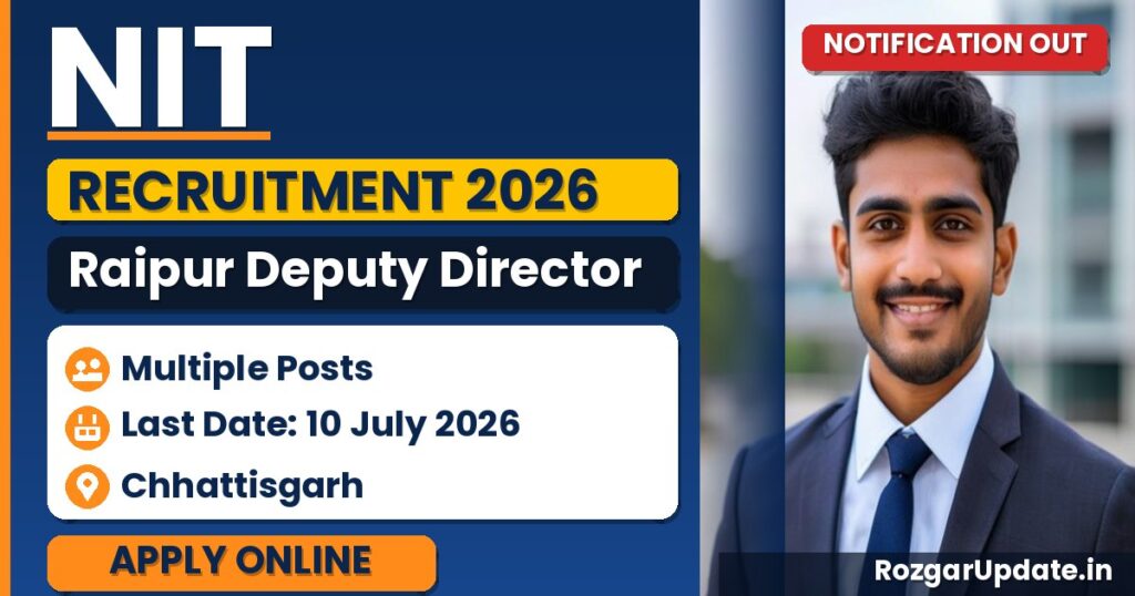 NIT Raipur Deputy Director Recruitment 2026 - banner image