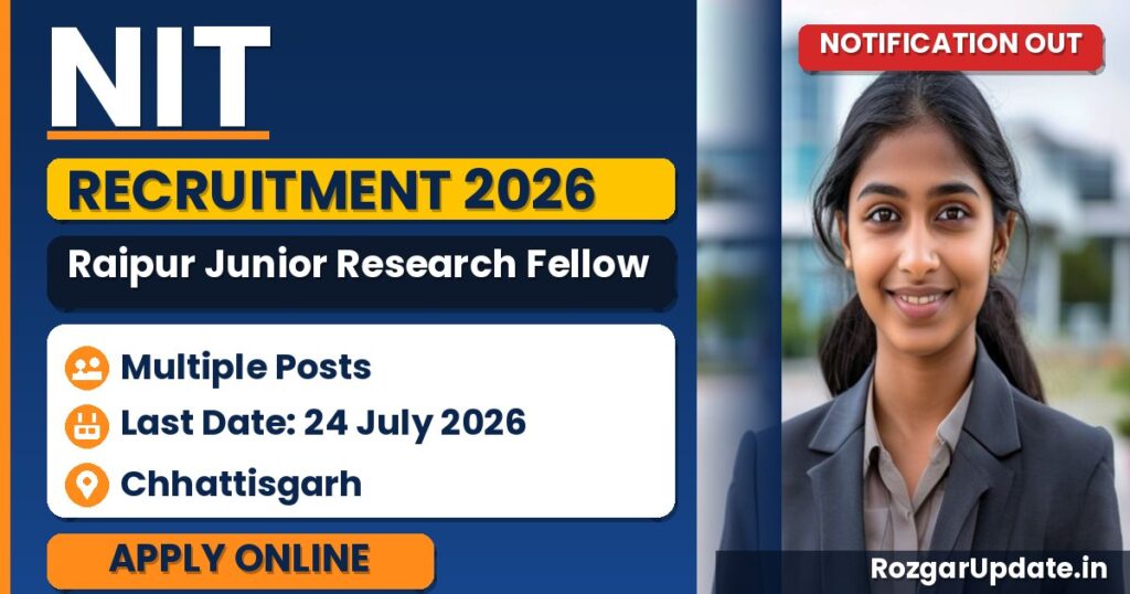 NIT Raipur Junior Research Fellow Recruitment 2026 - banner image