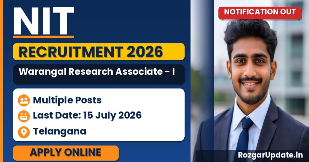 NIT Warangal Research Associate - banner image