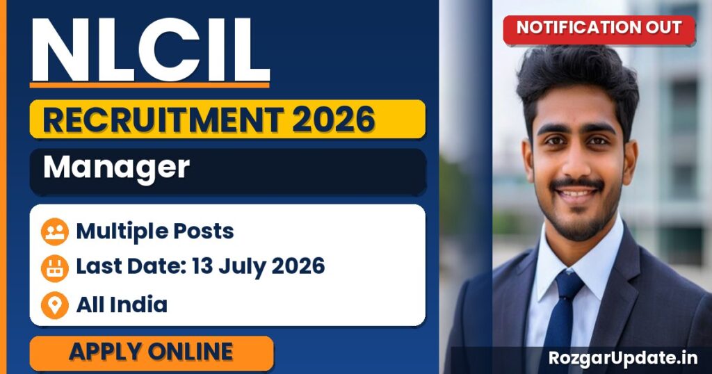 NLCIL Manager Recruitment 2026 - banner image