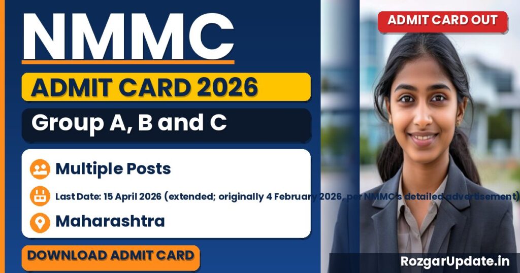 NMMC Group A, B and C Admit Card 2026 Out – Download Hall Ticket for 21-22 July Exam - banner image