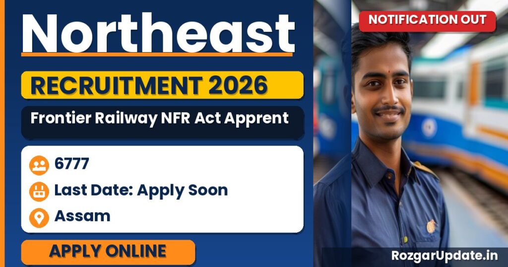 Northeast Frontier Railway NFR Act Apprentice Recruitment 2026 – 6777 Vacancies, Apply Online, Dates, Eligibility, Age Limit, Stipend - banner image