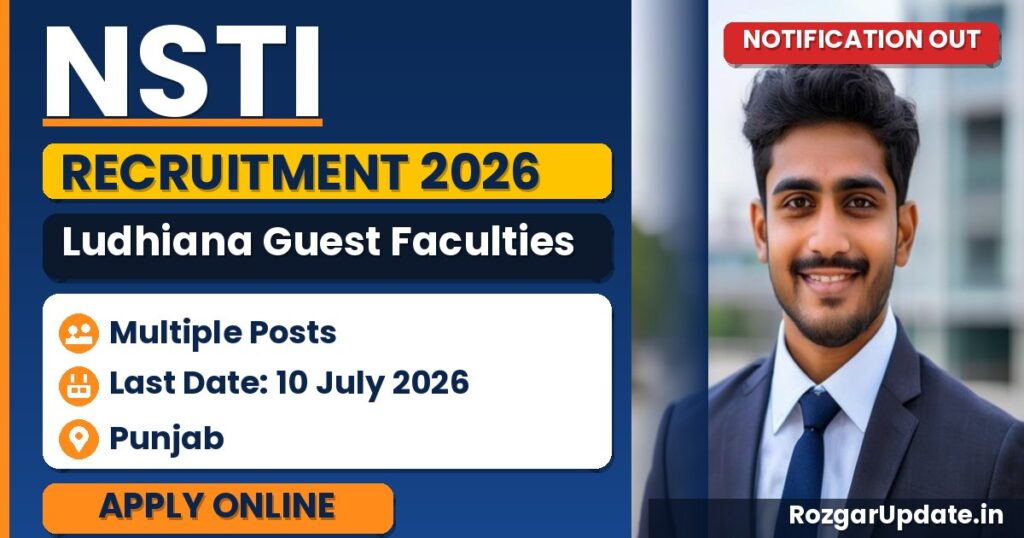 NSTI Ludhiana Guest Faculties Recruitment 2026 - banner image