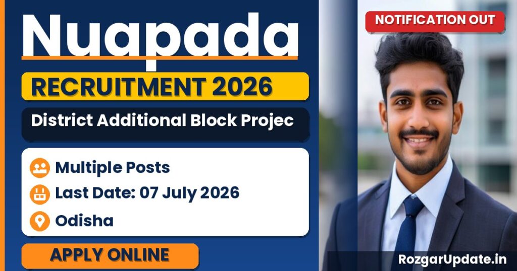 Nuapada District Additional Block Project Coordinator Recruitment 2026 - banner image