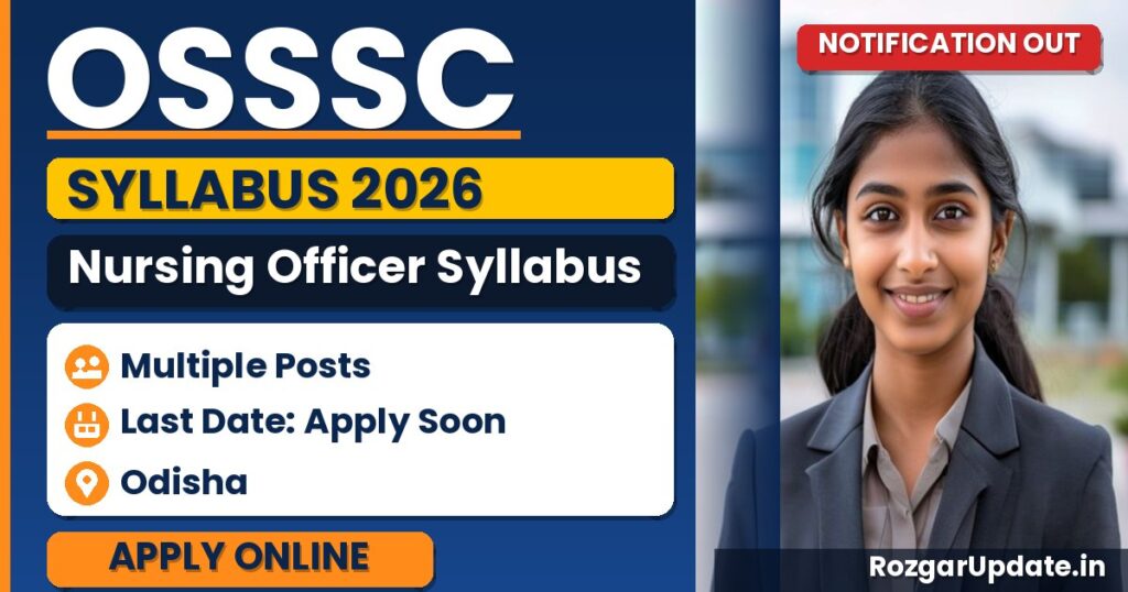 OSSSC Nursing Officer Syllabus 2026 - banner image