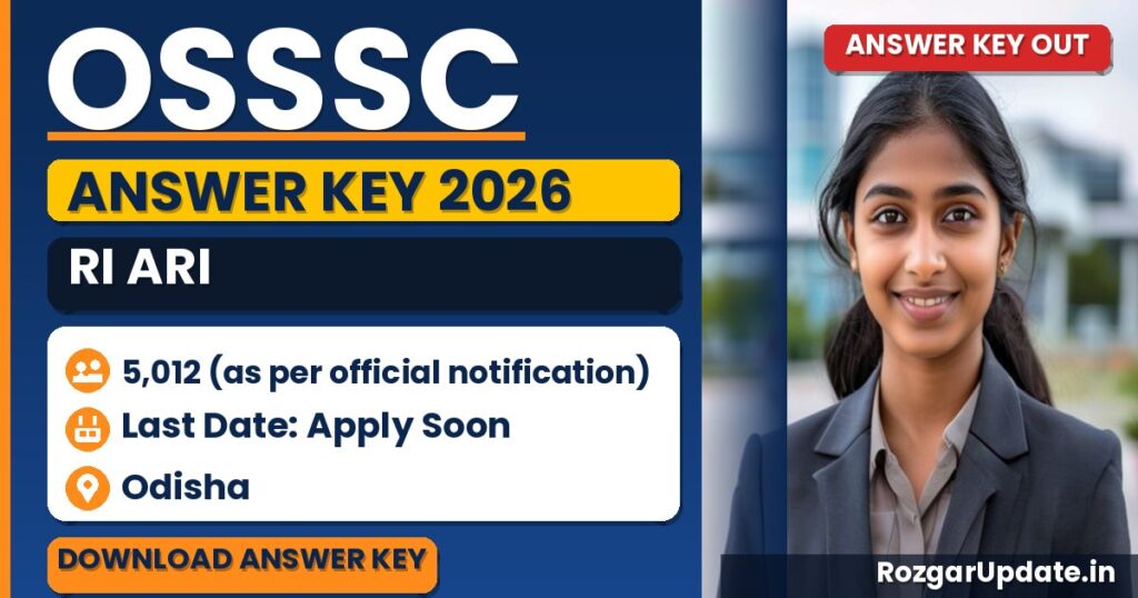 OSSSC RI ARI Answer Key 2026 Out - banner image