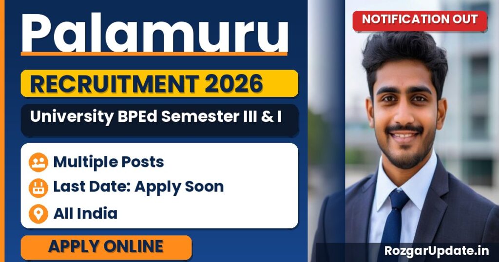 Palamuru University BPEd Semester III & IV Time Table 2026 Out - banner image