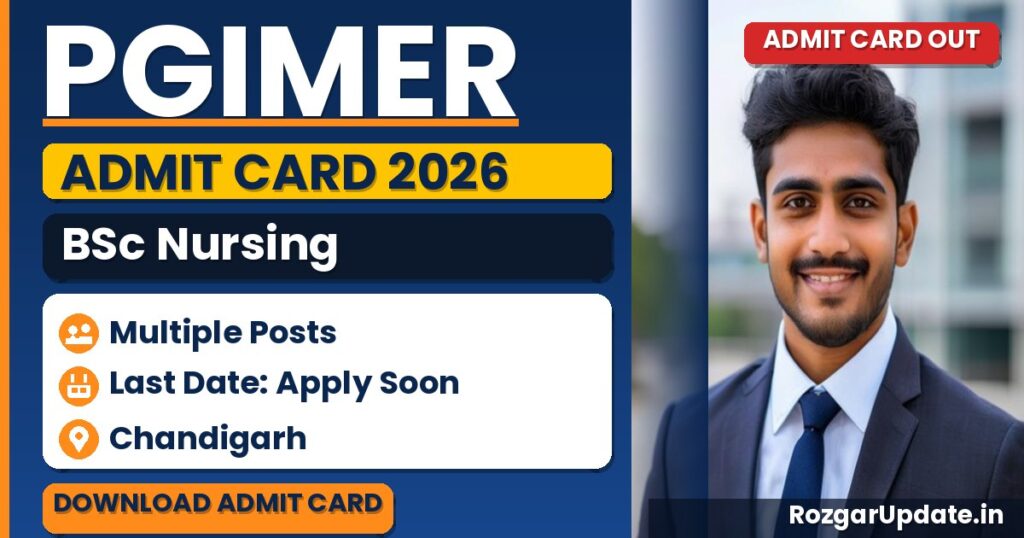 PGIMER BSc Nursing Admit Card 2026 Out – Download Hall Ticket - banner image