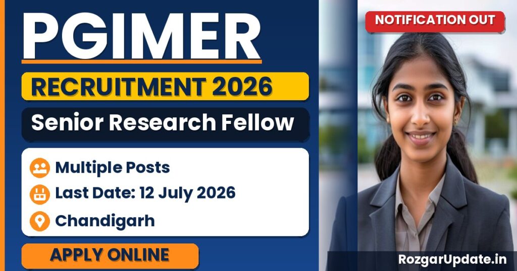 PGIMER Senior Research Fellow Recruitment 2026 - banner image