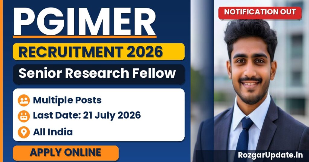 PGIMER Senior Research Fellow Recruitment 2026 - banner image