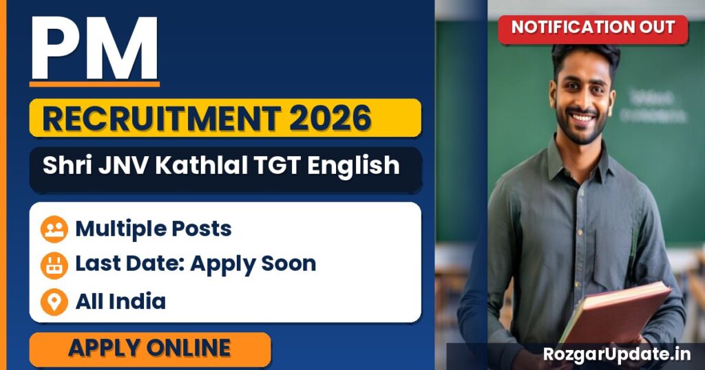 PM Shri JNV Kathlal TGT English Recruitment 2026 - banner image