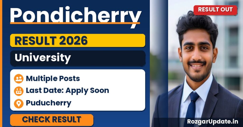 Pondicherry University Result 2026 Out - banner image