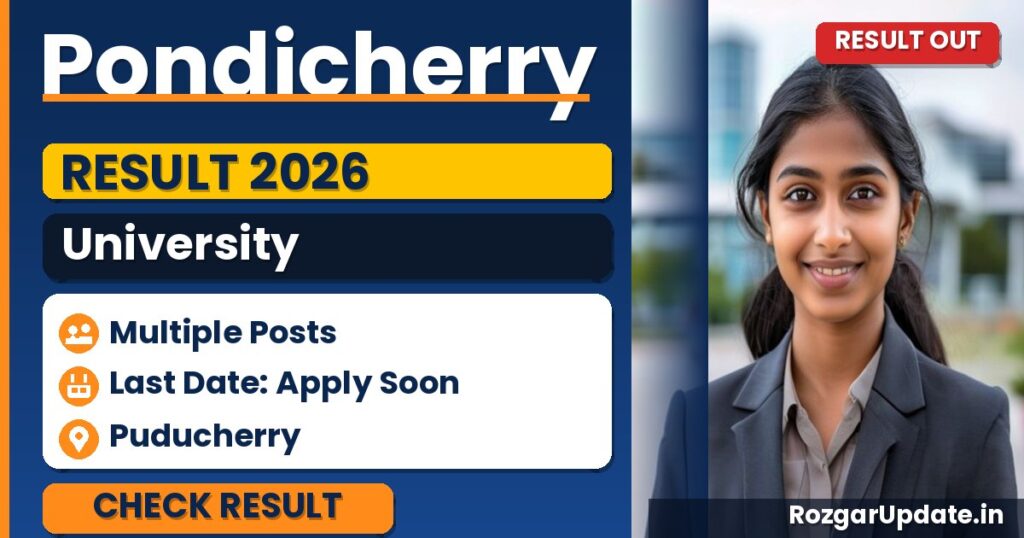 Pondicherry University Result 2026 Out - banner image