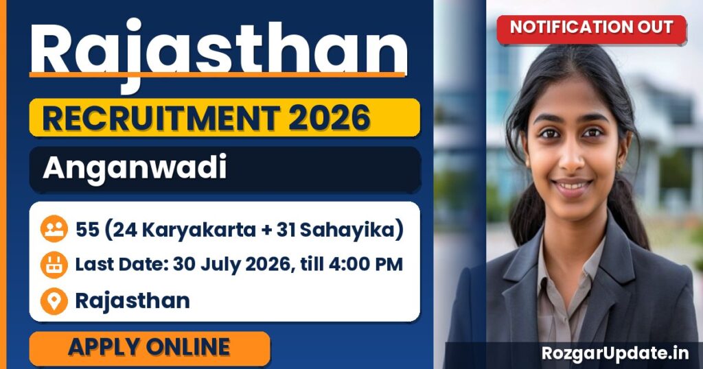 Rajasthan Anganwadi Recruitment 2026: 55 Posts in Bharatpur - banner image