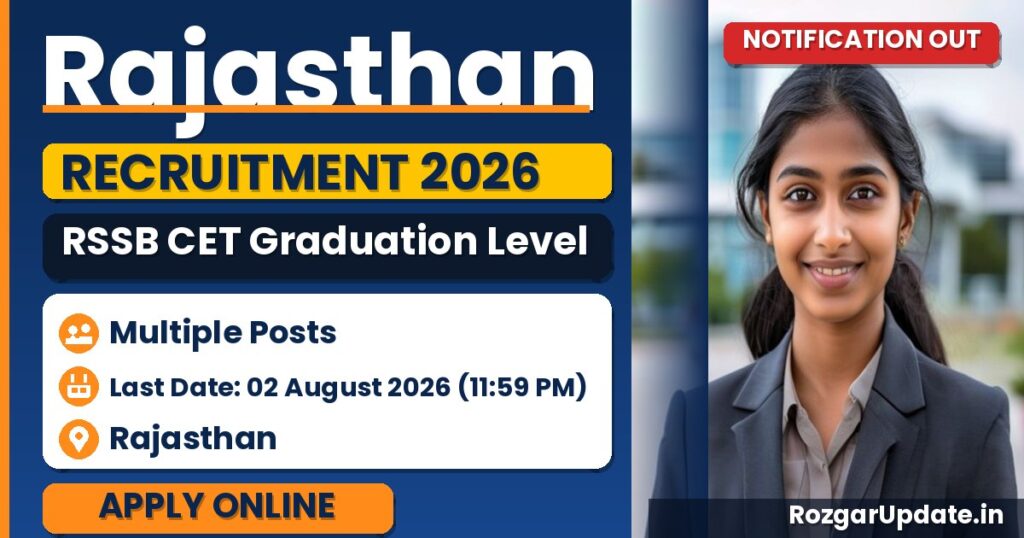 Rajasthan RSSB CET Graduation Level 2026 Notification Out - banner image