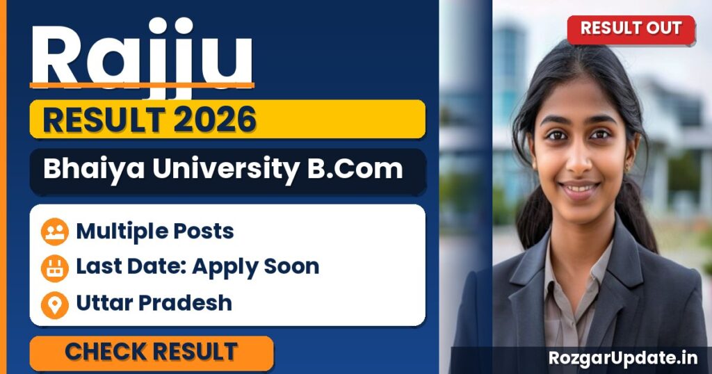 Rajju Bhaiya University B.Com Result 2026 Out - banner image