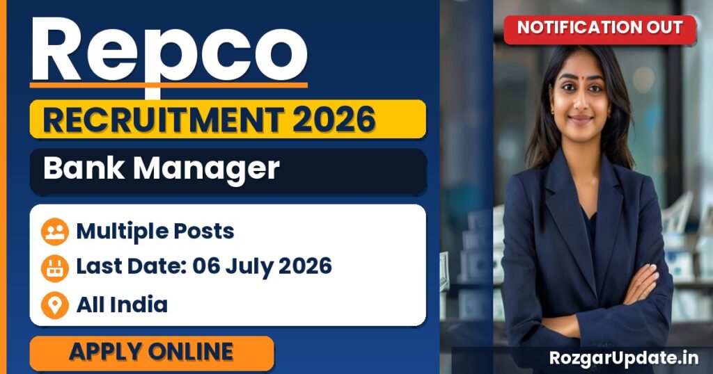 Repco Bank Manager Recruitment 2026 - banner image