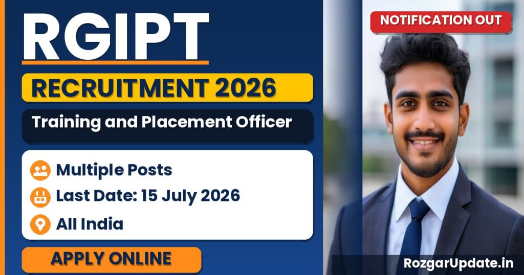 RGIPT Training and Placement Officer Recruitment 2026 - banner image