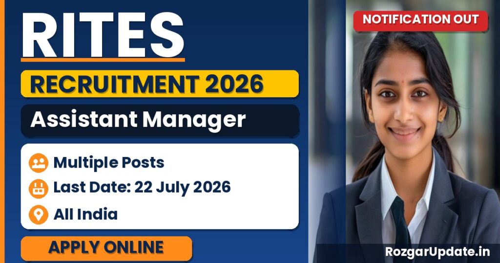 RITES Assistant Manager Recruitment 2026 - banner image