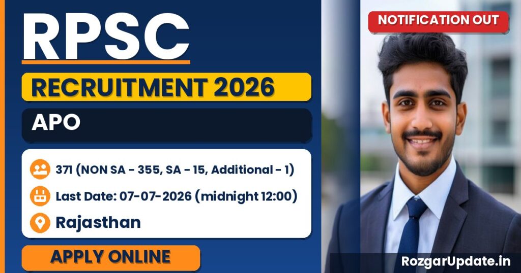 RPSC APO Recruitment 2026 Notification Out - banner image