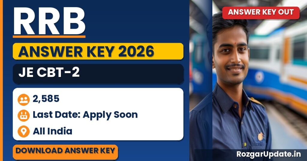 RRB JE CBT-2 Answer Key 2026 Out: Download Response Sheet PDF, Raise Objection Till 17 July - banner image