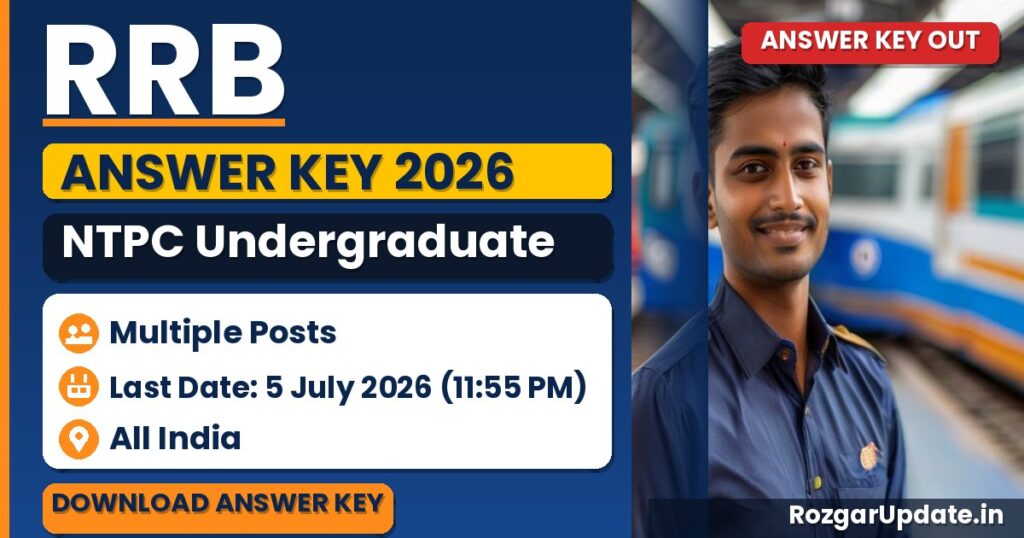 RRB NTPC Undergraduate Answer Key 2026 Out - banner image