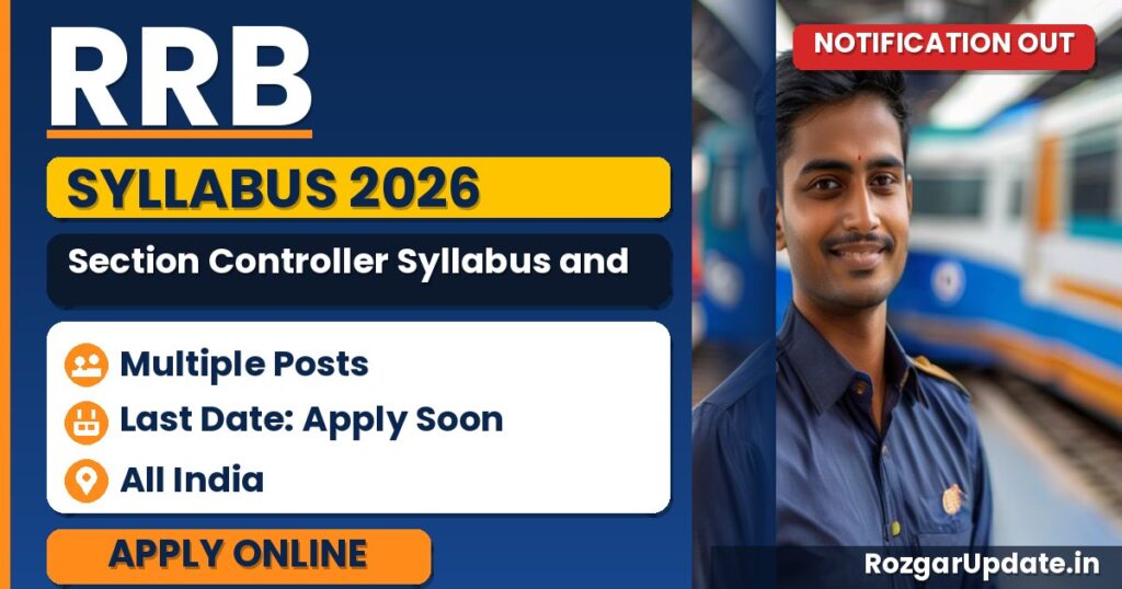 RRB Section Controller Syllabus and Exam Pattern 2026 - banner image