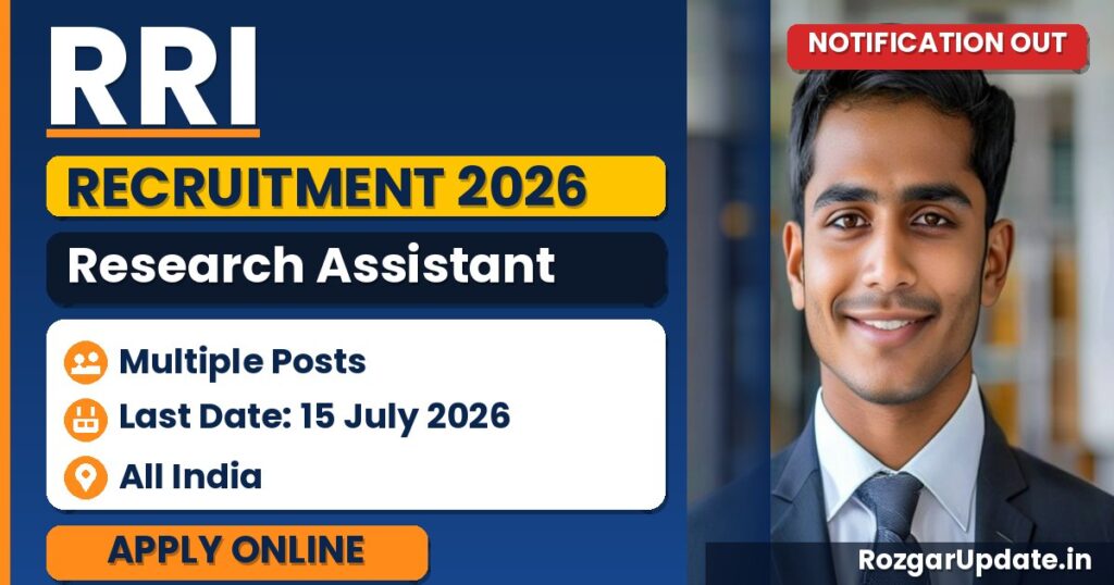RRI Research Assistant Recruitment 2026 - banner image