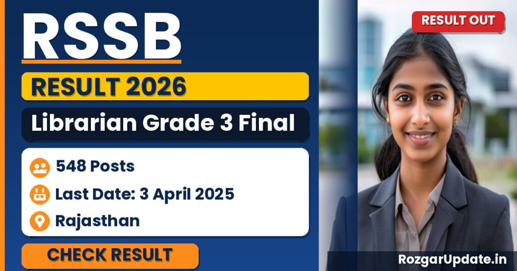 RSSB Librarian Grade 3 Final Result 2026 - banner image