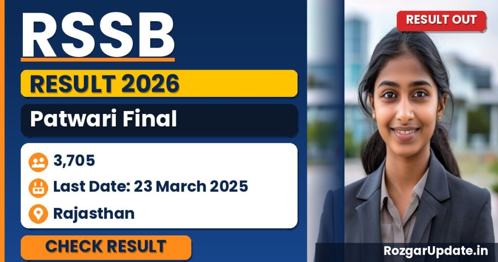RSSB Patwari Final Result 2026 - banner image