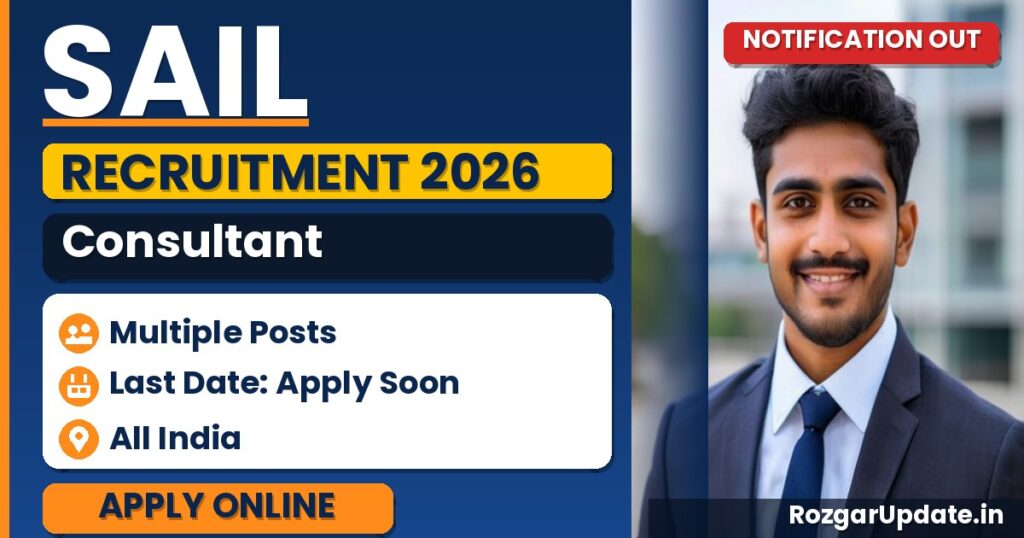 SAIL Consultant Recruitment 2026 - banner image
