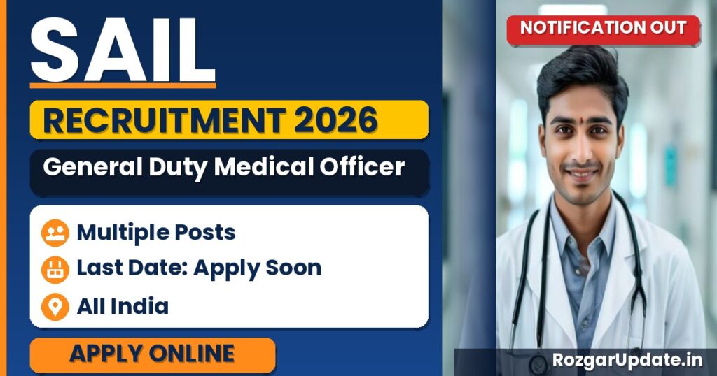 SAIL General Duty Medical Officer Recruitment 2026 - banner image