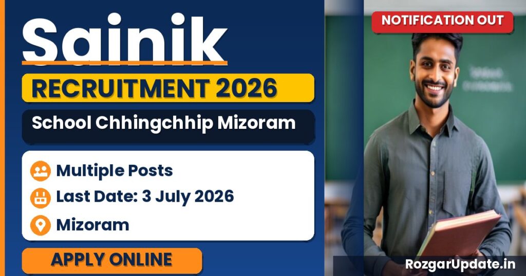 Sainik School Chhingchhip Mizoram Recruitment 2026 - banner image