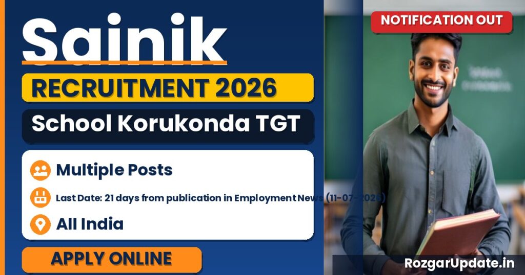Sainik School Korukonda TGT Recruitment 2026 - banner image