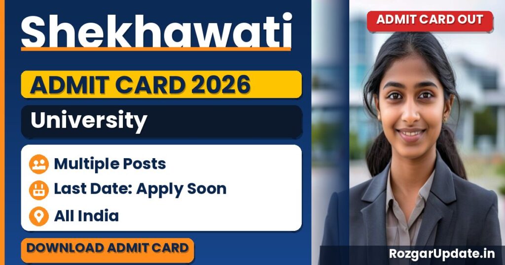 Shekhawati University Admit Card 2026: MA, MSc Download Link - banner image