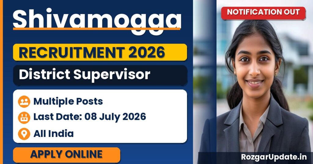 Shivamogga District Supervisor Recruitment 2026 - banner image