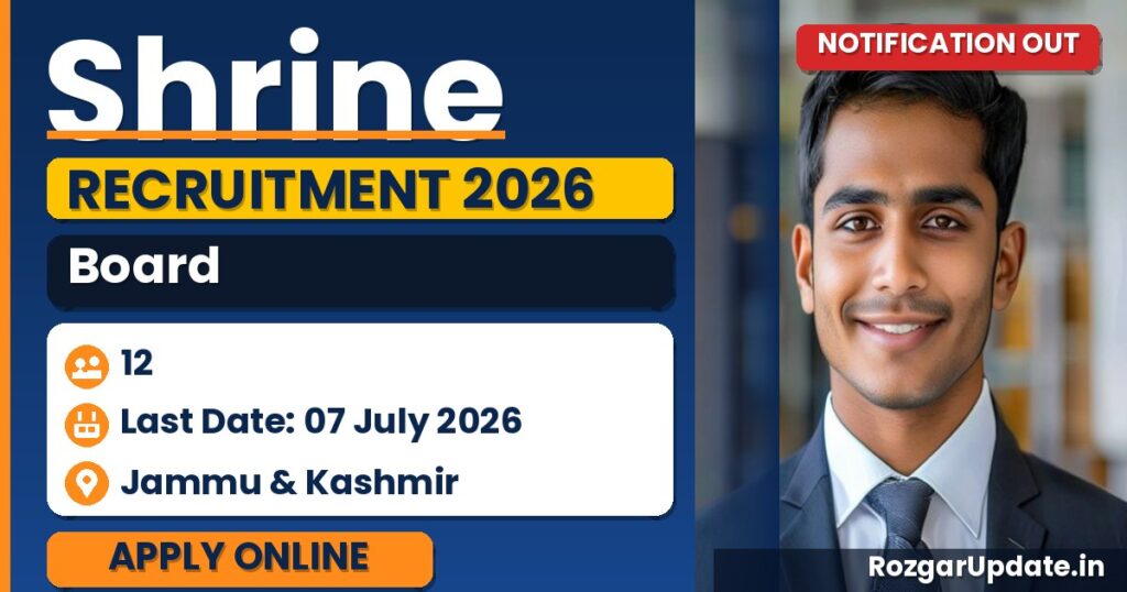 Shrine Board Recruitment 2026 Notification Out - banner image