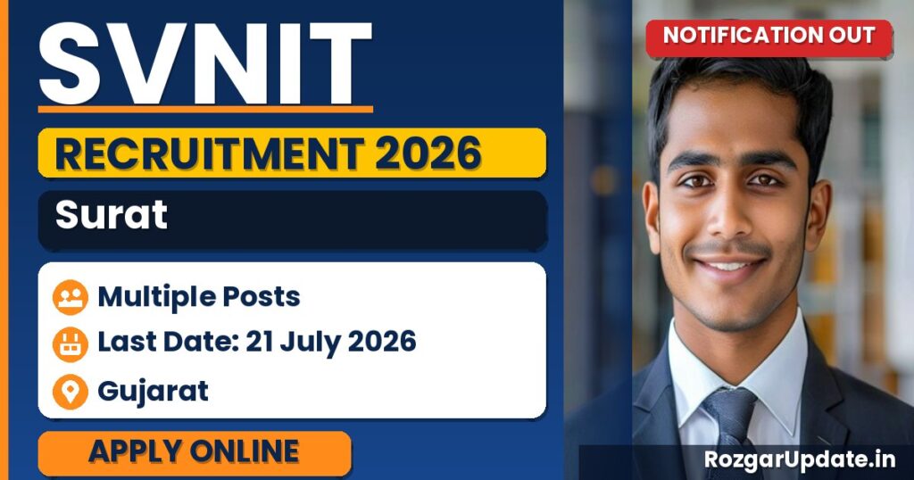 SVNIT Surat Recruitment 2026 - banner image
